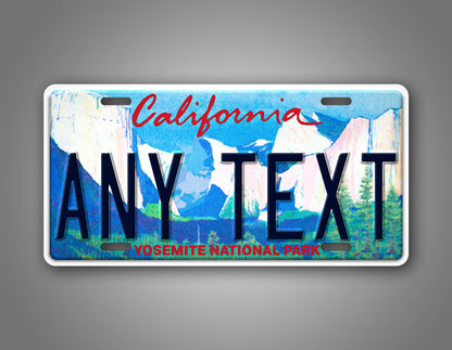 Custom California Yosemite National Park Personalized License Plate