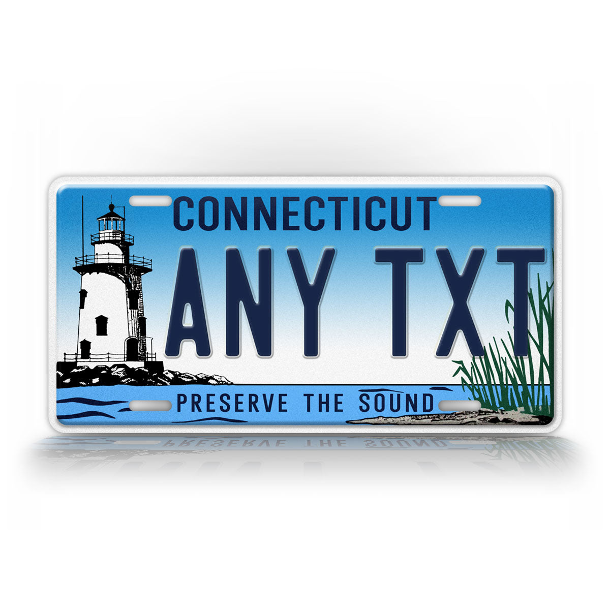 Custom Connecticut Preserve The Sound Personalized License Plate