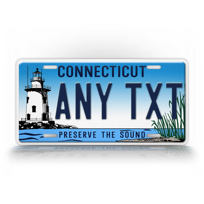 Custom Connecticut Preserve The Sound Personalized License Plate