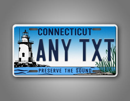 Custom Connecticut Preserve The Sound Personalized License Plate