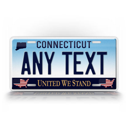 Custom Connecticut United We Stand Personalized License Plate