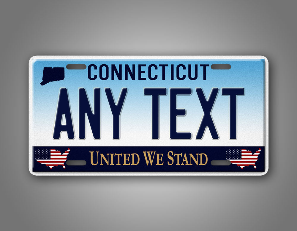 Custom Connecticut United We Stand License Plate