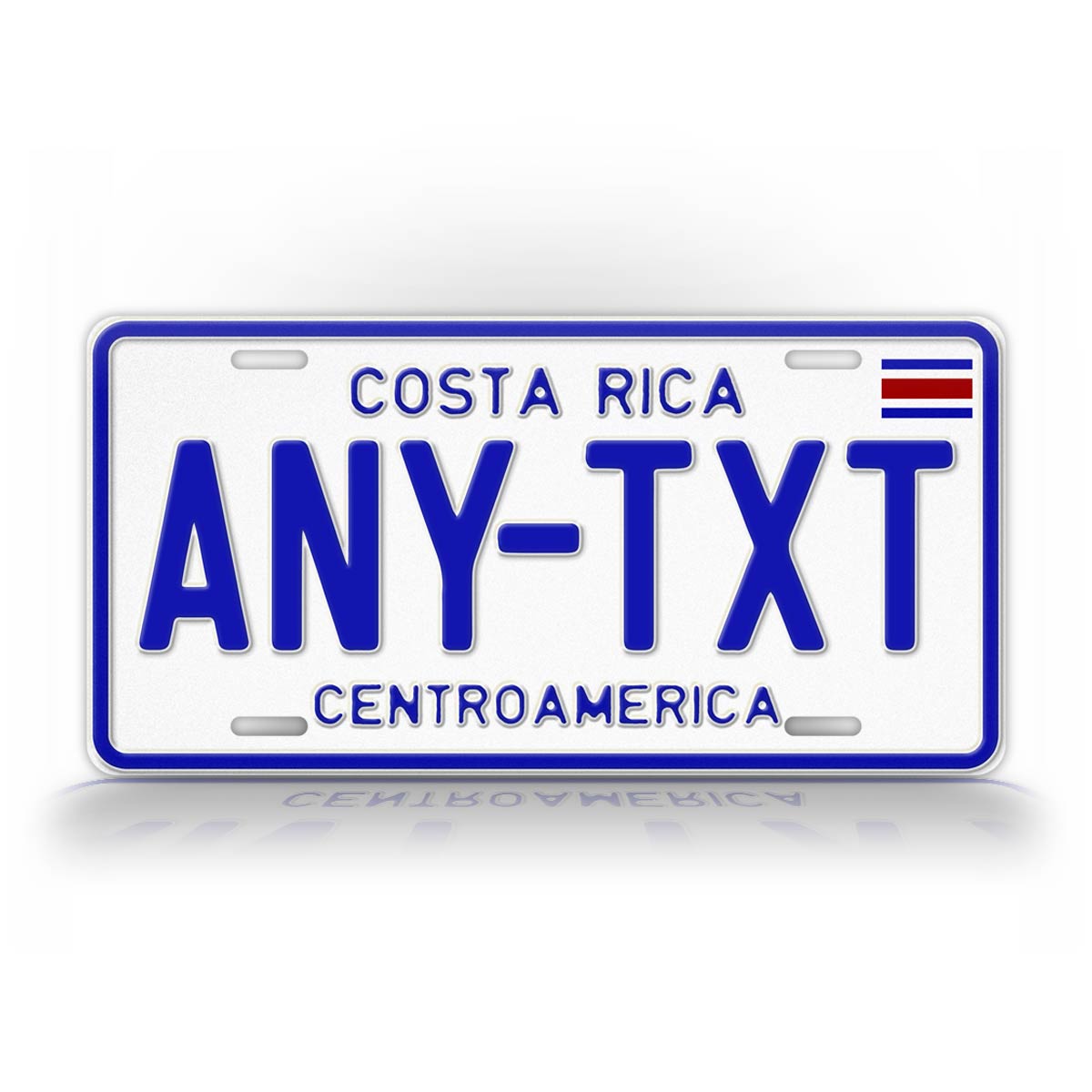 Custom Costa Rica CentroAmerica Personalized License Plate