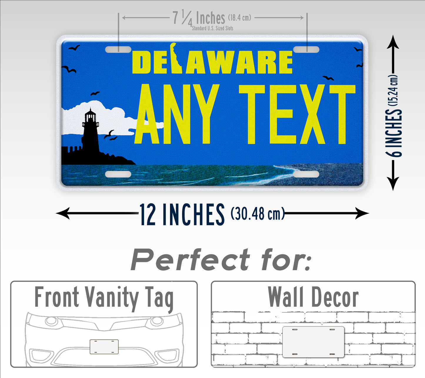 Custom Delaware Lighthouse Personalized License Plate