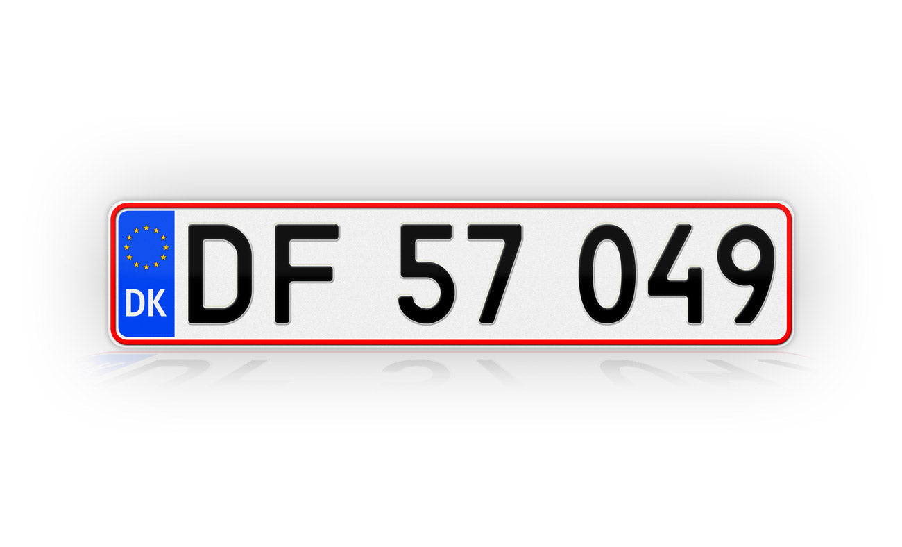 Personalized Denmark European Style License Plate