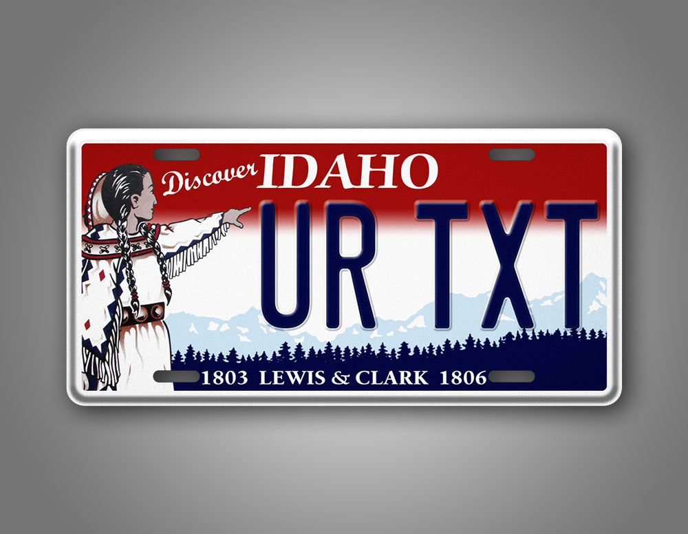 Custom Idaho Lewis And Clark Discover 1803 1806 Personalized License Plate