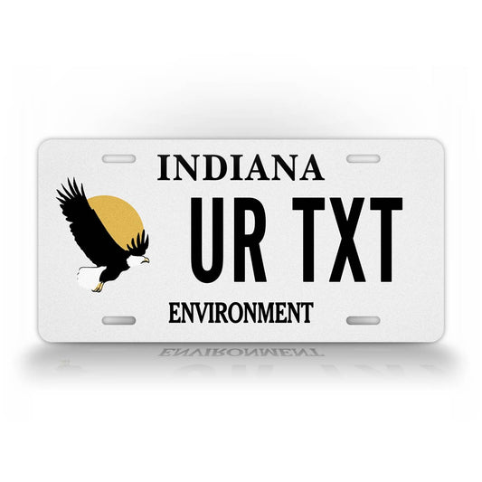 Custom Indiana Environment Bald Eagle Personalize License Plate