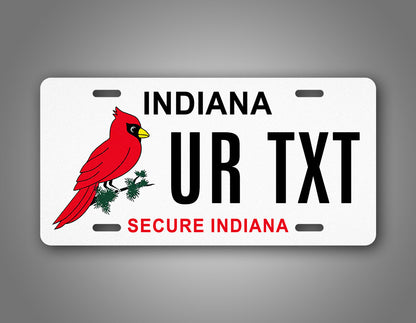 Custom Indiana Secure Indiana Cardinal Personalized License Plate