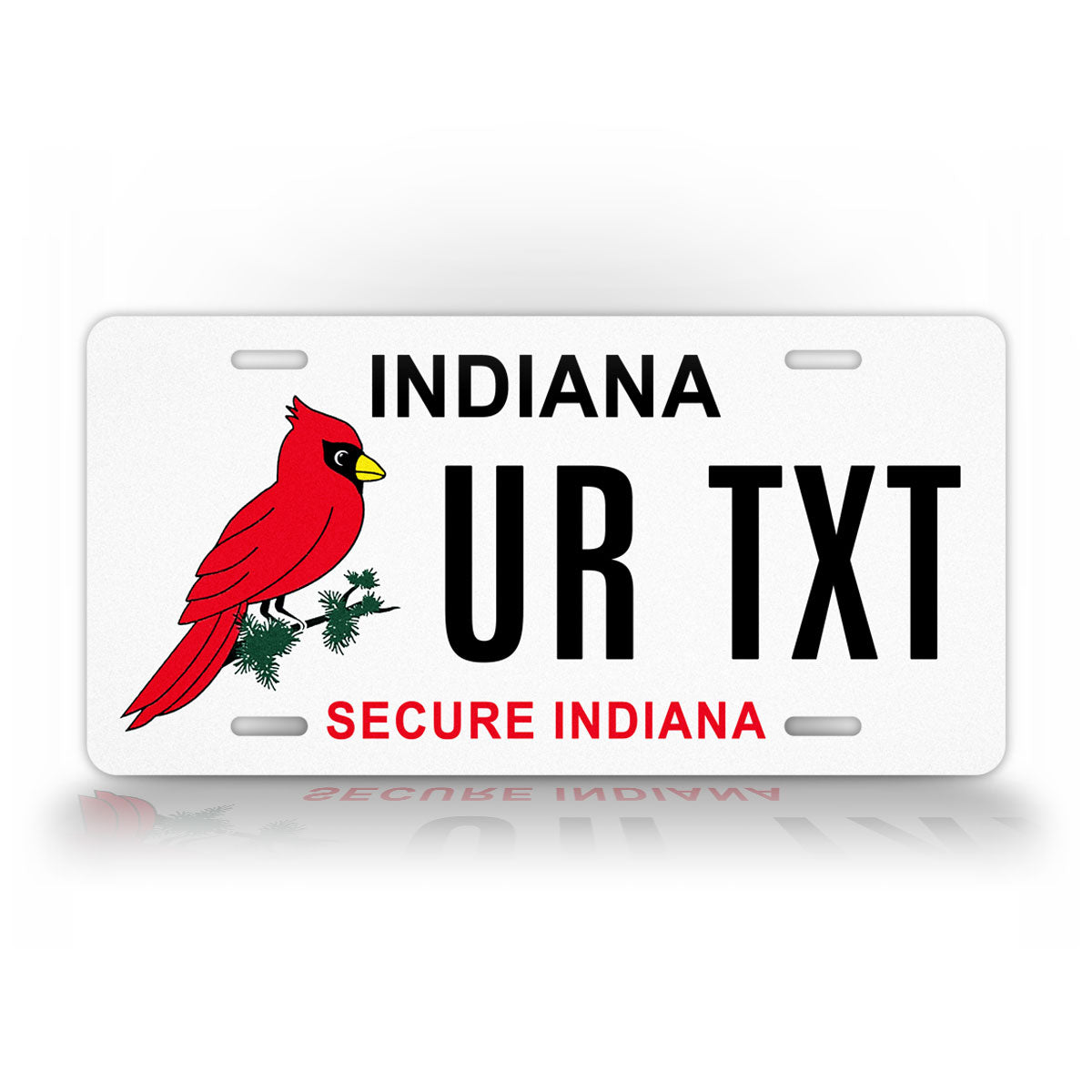 Custom Indiana Secure Indiana Cardinal Personalized License Plate