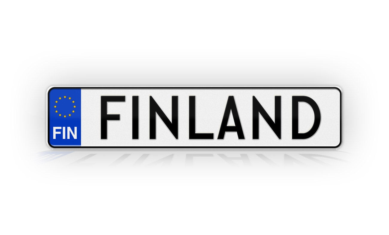 Personalized Finland European Style License Plate