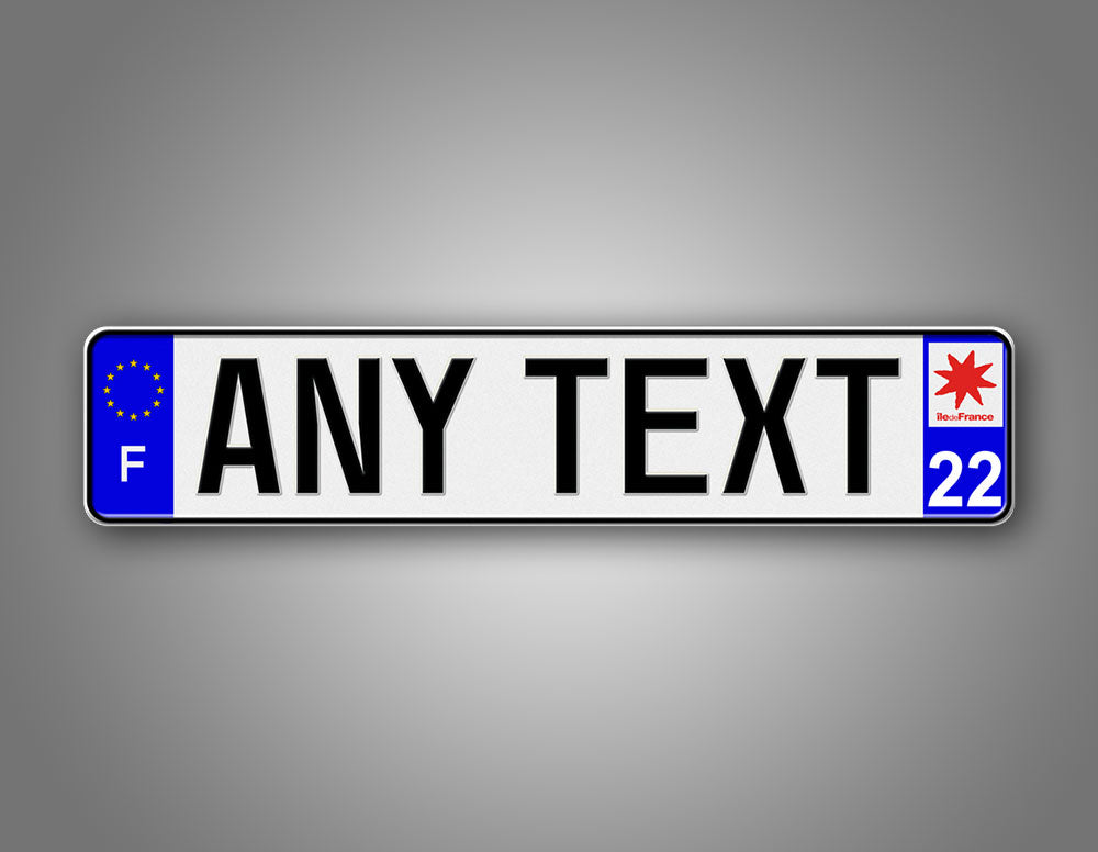 Personalized Novelty French License Plate Novelty