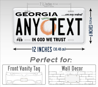 Personalized 1997-2003 Georgia State Custom License Plate