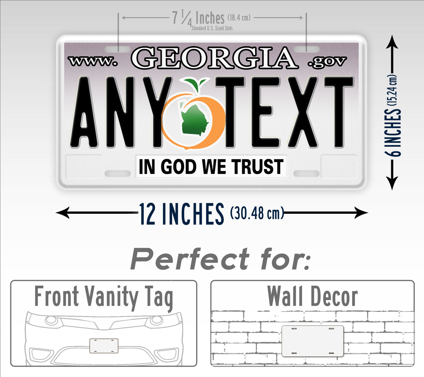 Personalized 2003-2007 Georgia State Custom License Plate