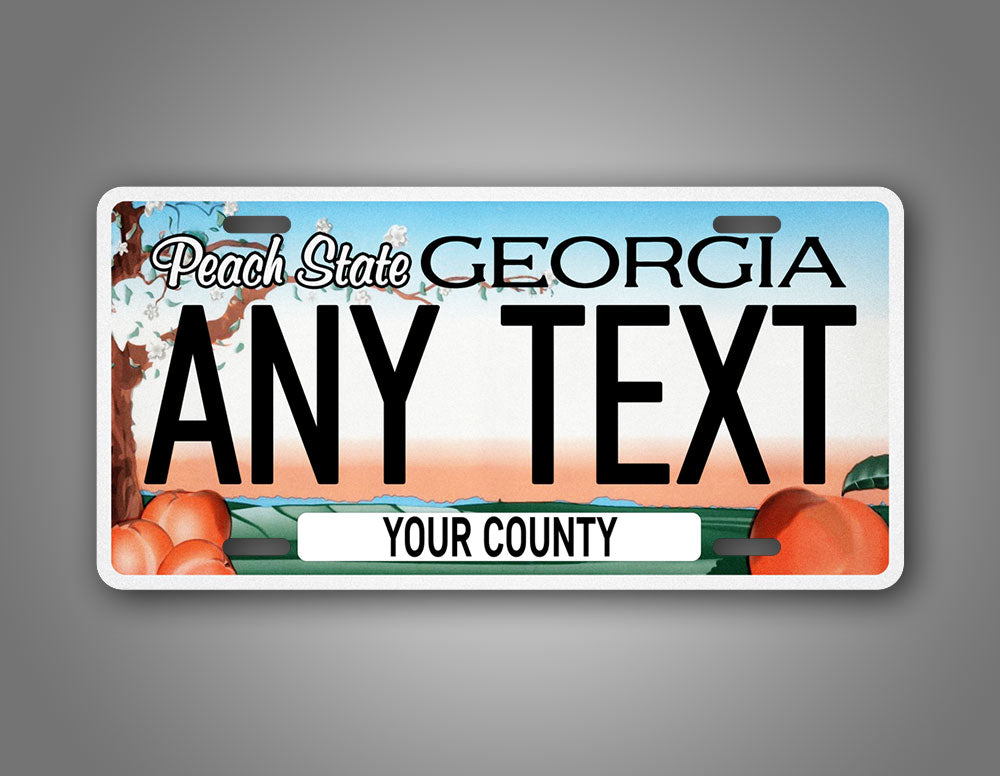 Personalized Georgia State "Peach State" License Plate