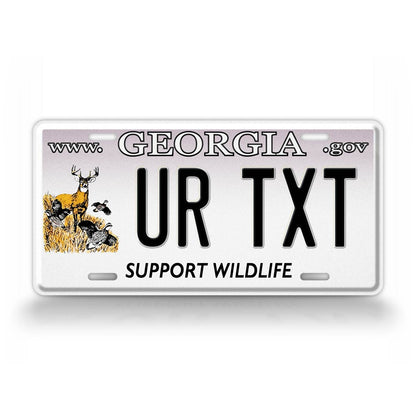 Personalized Georgia State "Support Wildlife" License Plate