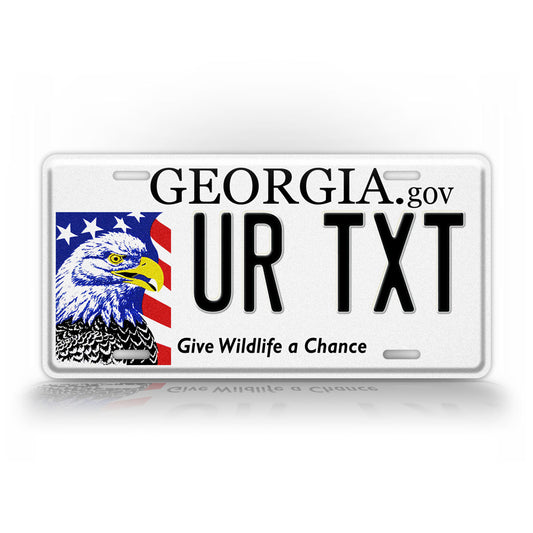 Custom Georgia Give Wildlife A Chance Personalized License Plate