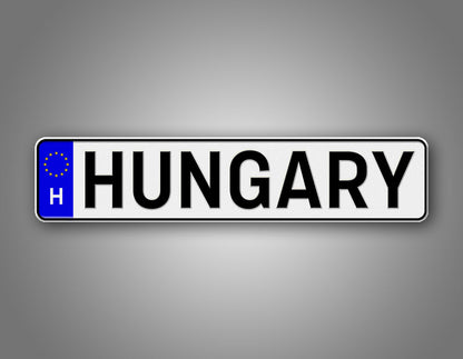 Personalized Hungary European Style License Plate