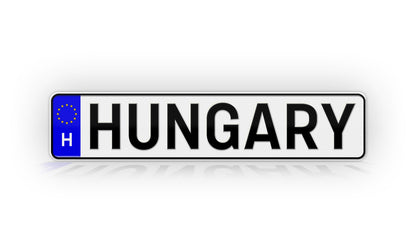 Personalized Hungary European Style License Plate