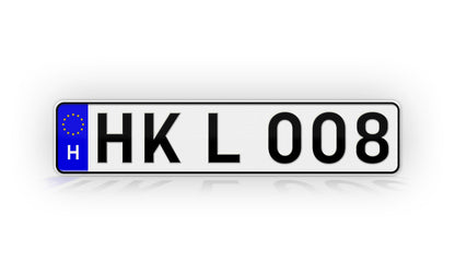 Personalized Hungary European Style License Plate