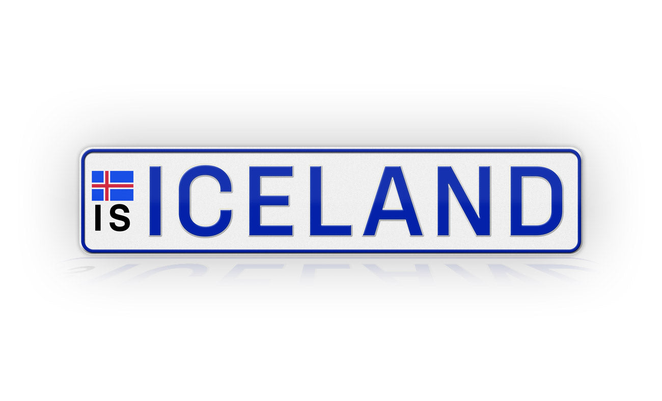 Personalized Iceland European Style License Plate