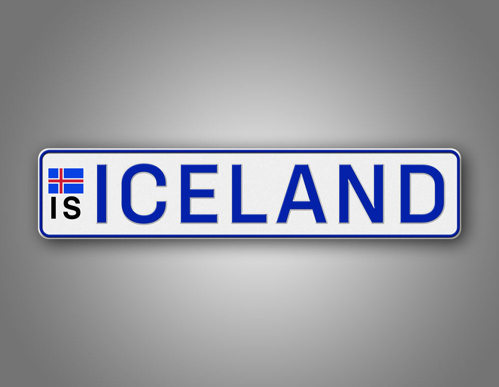 Personalized Iceland European Style License Plate