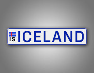 Personalized Iceland European Style License Plate