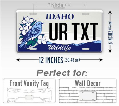 Custom Idao Blue Bird Wildlife personalized License Plate