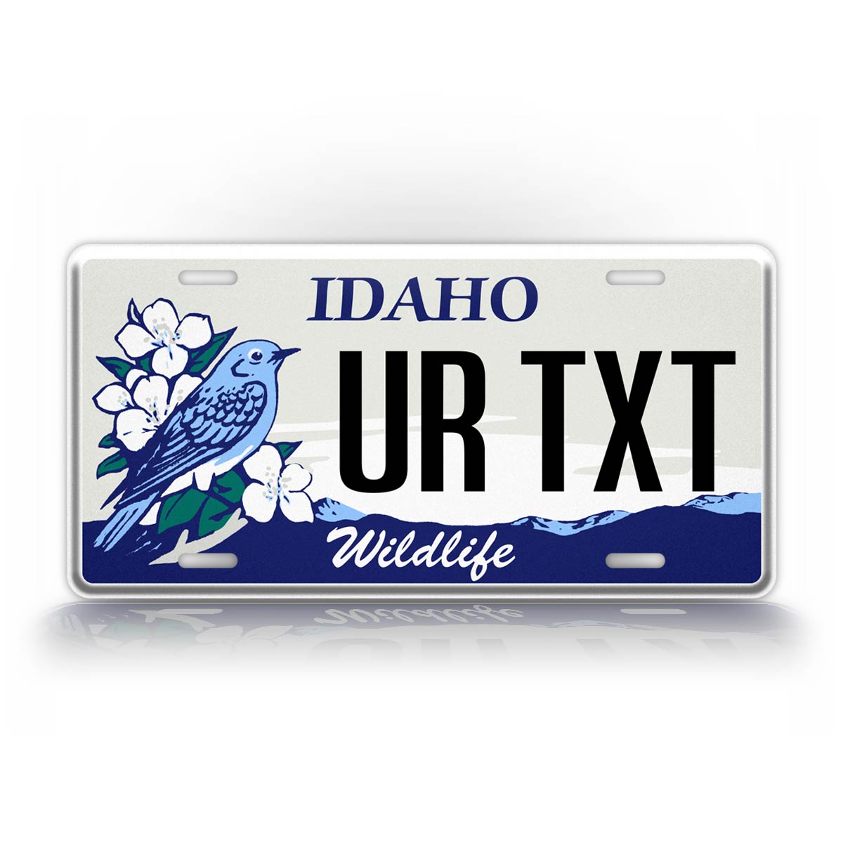 Custom Idao Blue Bird Wildlife personalized License Plate