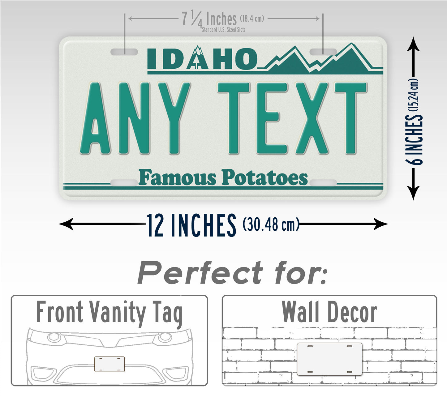 Custom 1987-1989 Idaho Famous Potatoes License Plate