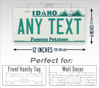 Custom 1987-1989 Idaho Famous Potatoes License Plate