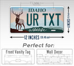 Custom Idao Deer Wildlife Personalized License Plate