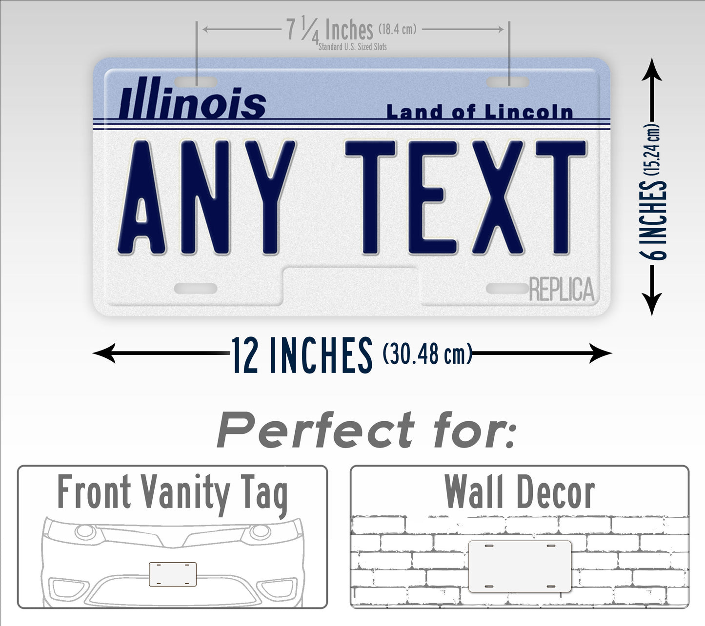 Personalized 1984-1996 Illinois State License Plate