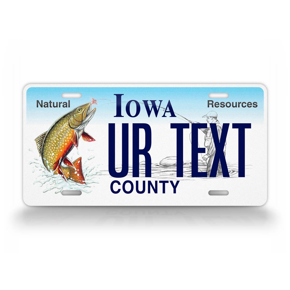 Personalized Iowa State Trout Natural Resources Custom License Plate