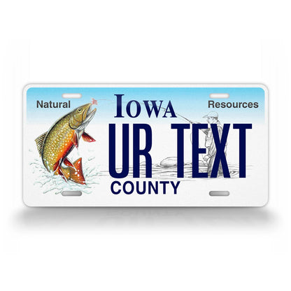 Personalized Iowa State Trout Natural Resources Custom License Plate