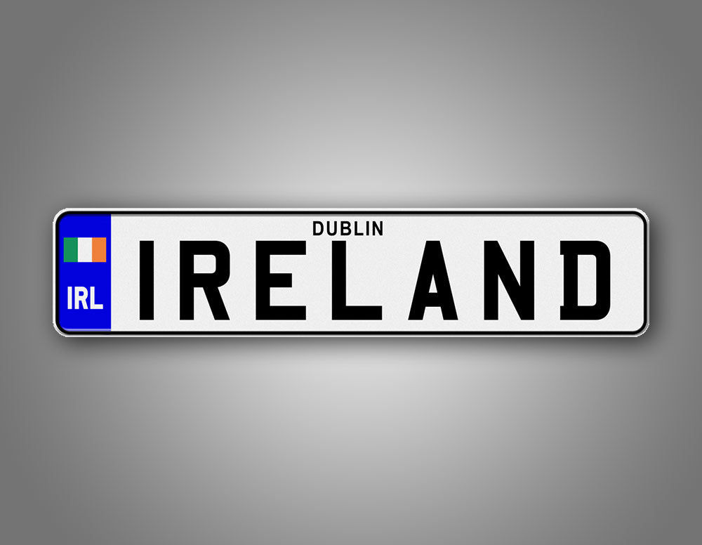 Personalized Irish European Style License Plate