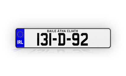 Personalized Irish European Style License Plate