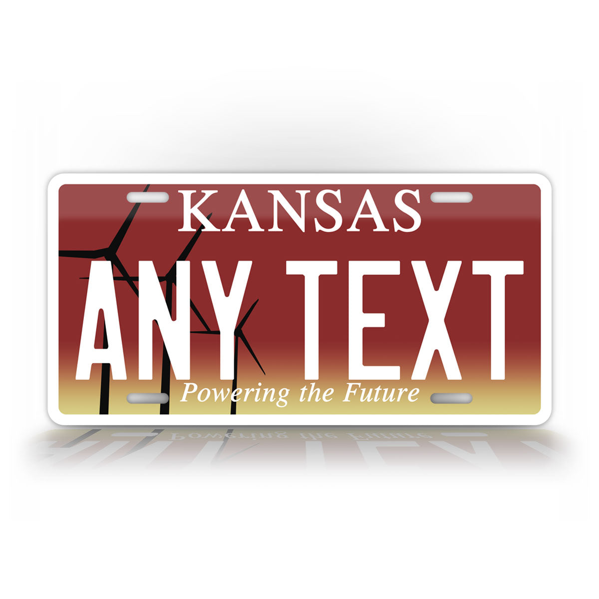 Custom Kansas Powering The Future Personalized License Plate