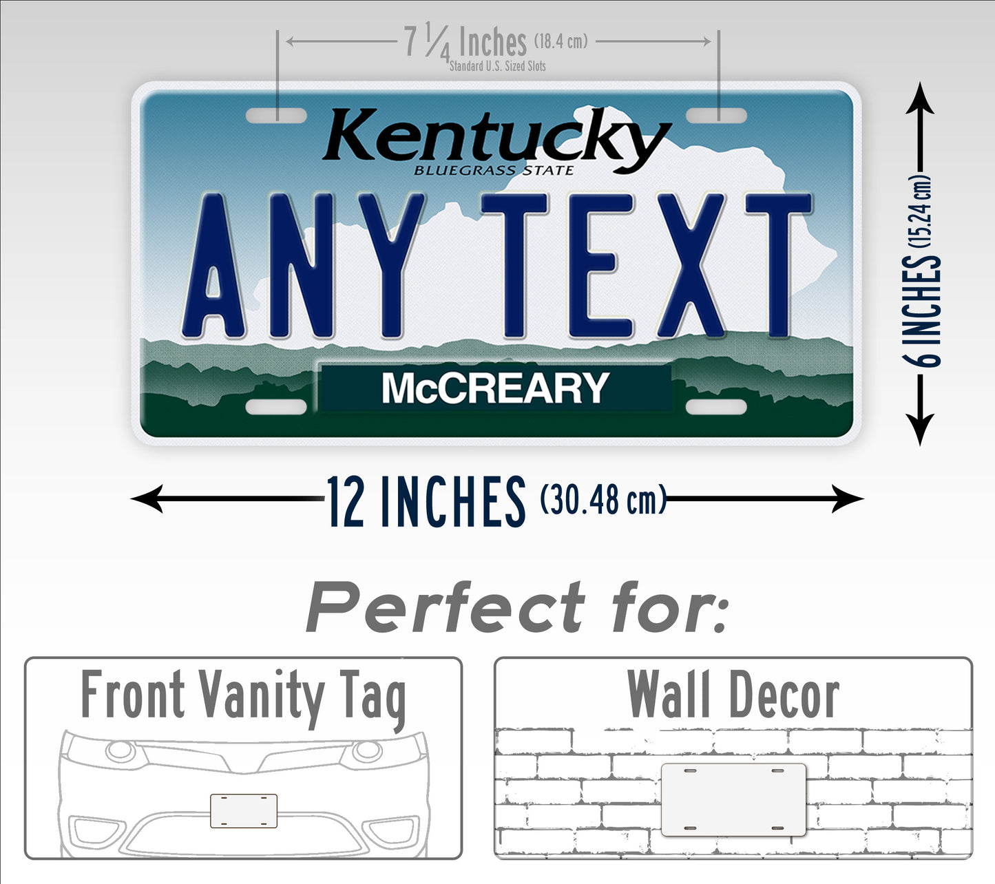 Custom Kentucky "Bluegrass State" License Plate