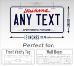 Custom Louisiana Sportsman's Paradise 1993-2005 2016-Present License Plate