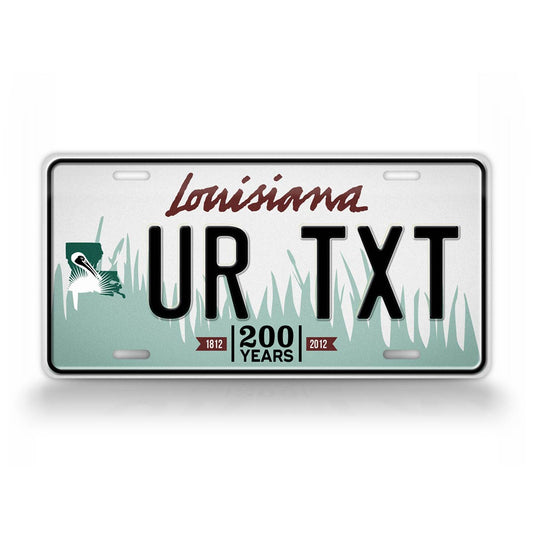 Custom Louisiana 2011 2012  bicentennial Personalized License Plate