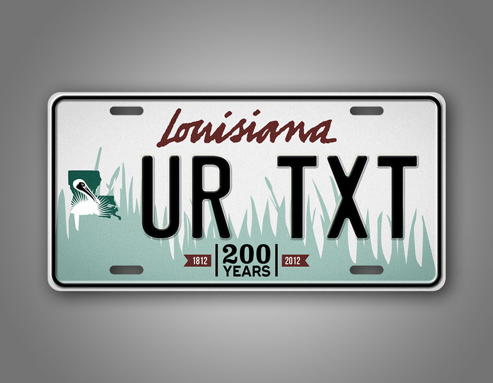 Custom Louisiana 2011 2012  bicentennial Personalized License Plate