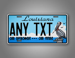 Custom Louisiana State Our Invironment Our Future Personalized License Plate