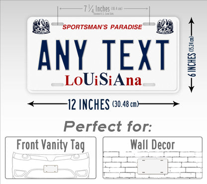 Custom Louisiana Sportsman's Paradise 1989-1993 License Plate