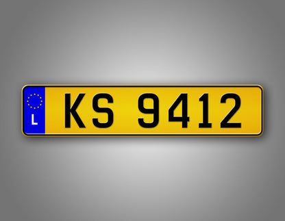 Personalized Luxembourg European Style License Plate