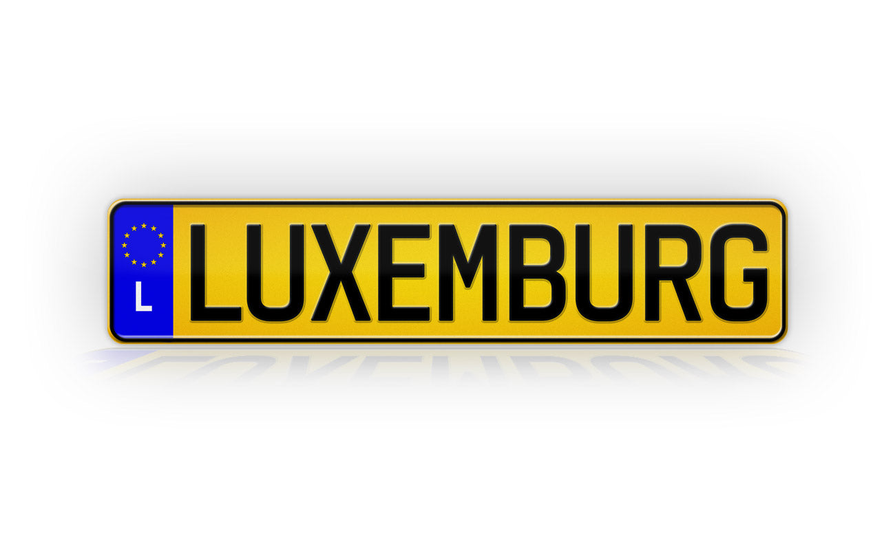 Personalized Luxembourg European Style License Plate