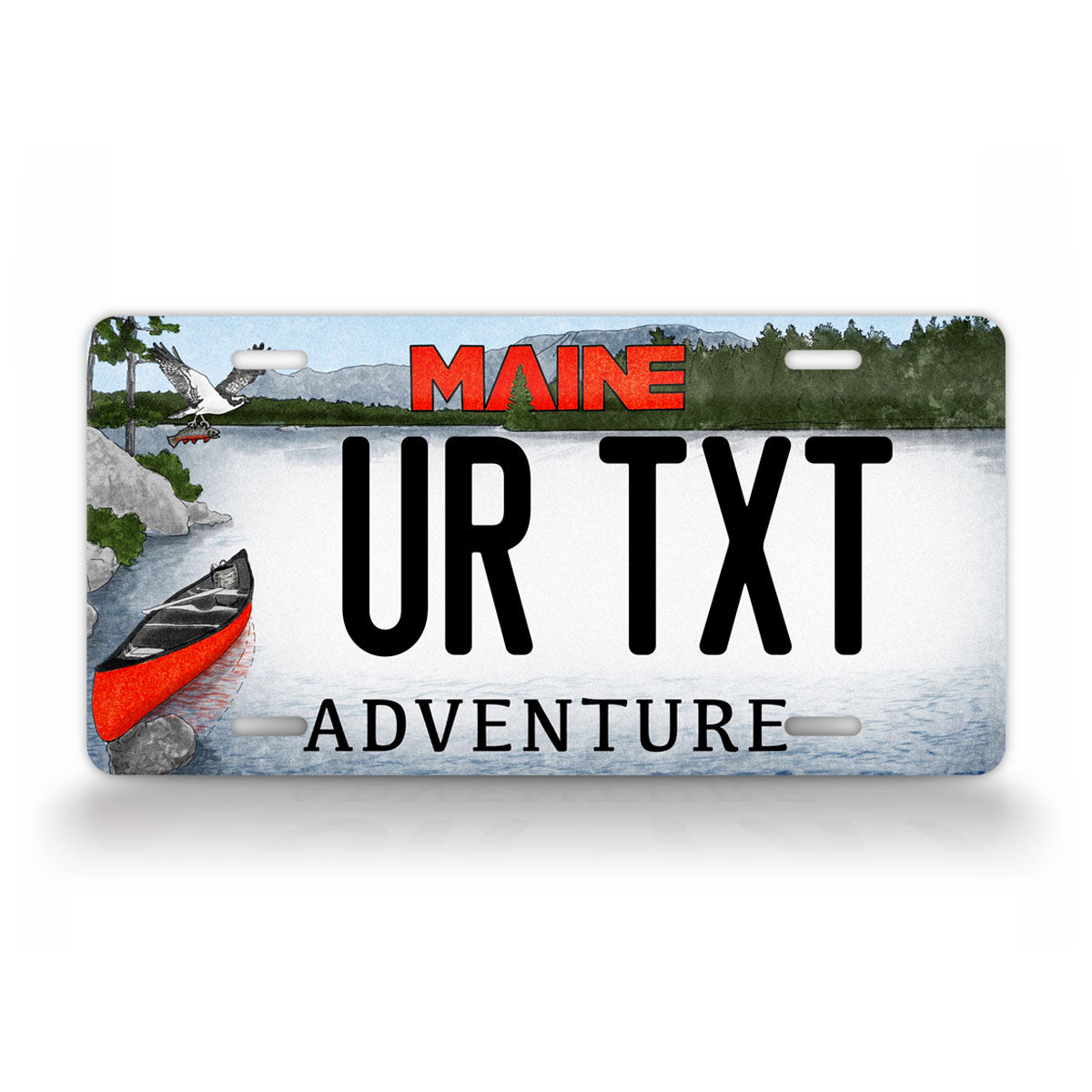 Custom Maine "Adventure Outdoors" License Plate