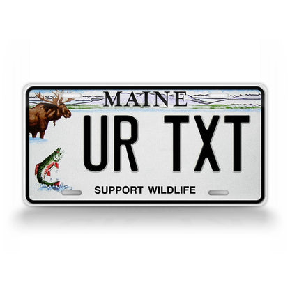 Custom Maine "Support Wildlife" License Plate