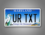 Custom Maryland Treasure The Chesapeake Personlized License Plate