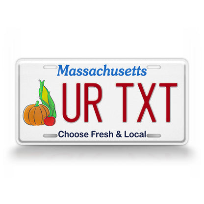Custom Massachusetts "Choose Fresh and Local" License Plate