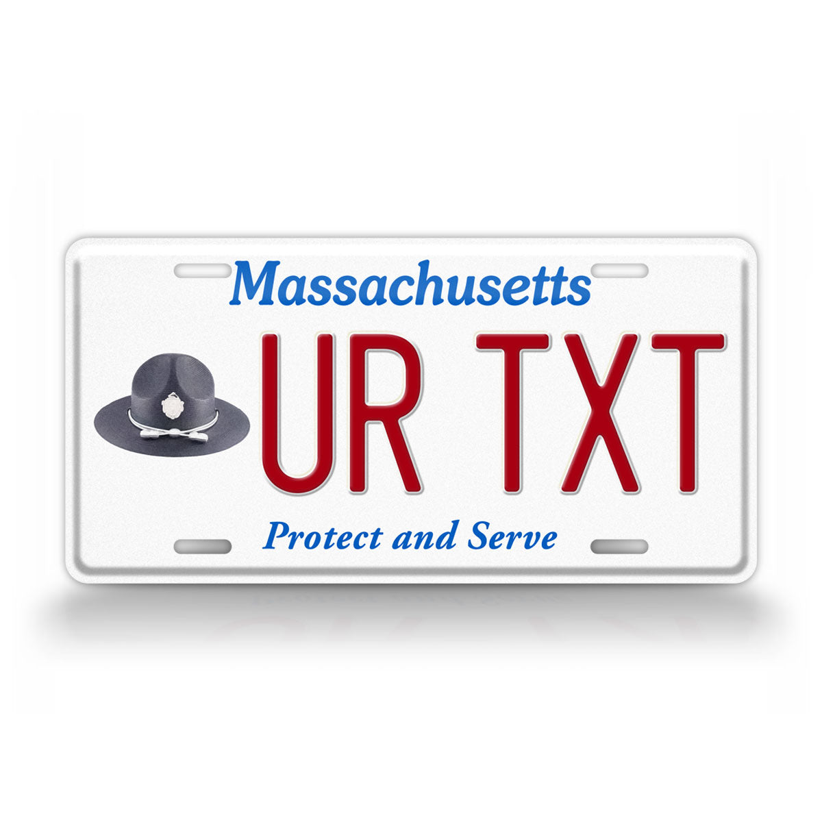 Custom Massachusetts Protect and Serve License Plate